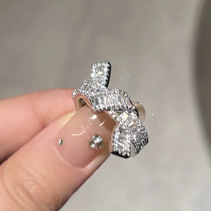 Adjustable Diamond Knot Ring - Serena-Gold-The Livary