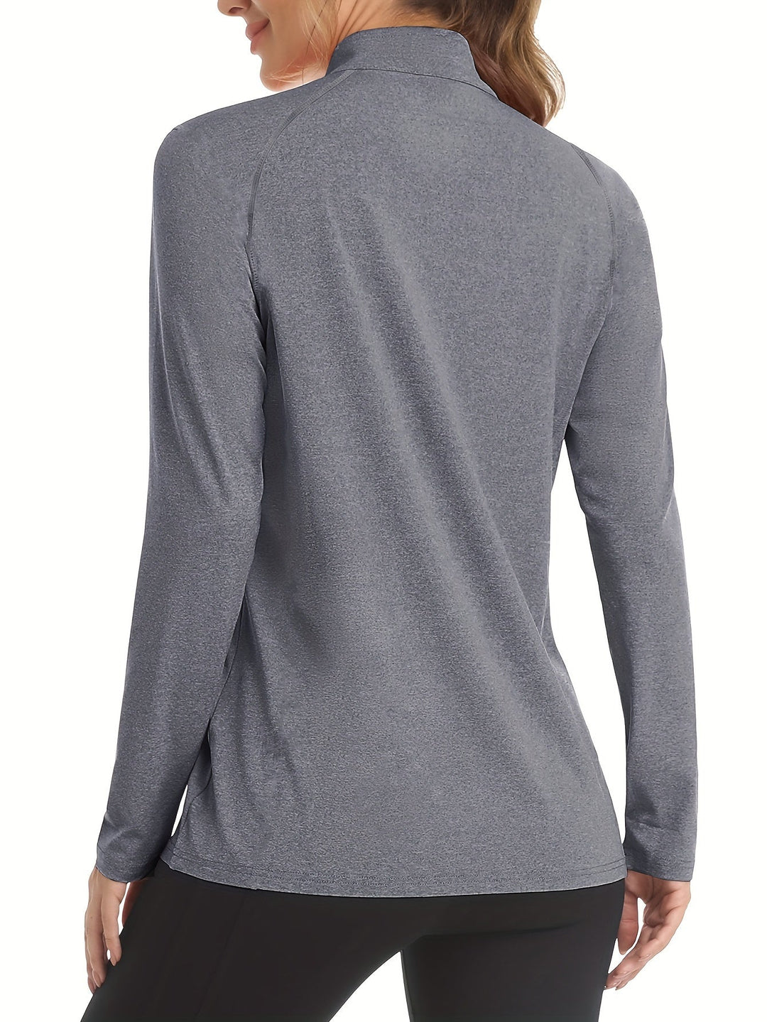 Long Sleeve Sports Shirt for Women - Nadira-Black-S-The Livary