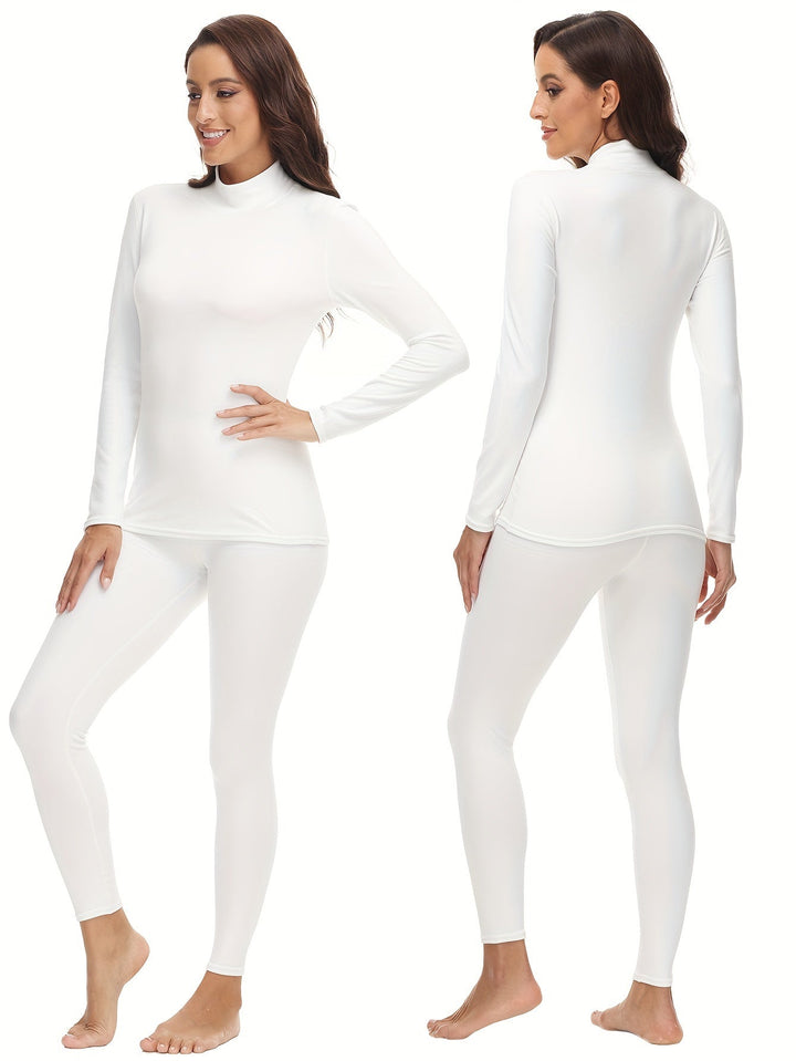 Two-piece Thermoset for the Cold Winter Months - Serena-White-XS-The Livary