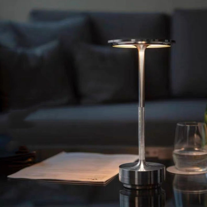 Japanese Style LED Touch Table Lamp - ZenLight-Silver-Style A-The Livary