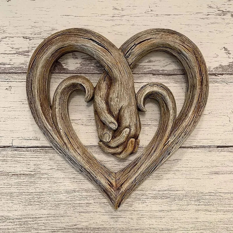 Wooden Heart Wall Decoration - ForeverTouch-The Livary