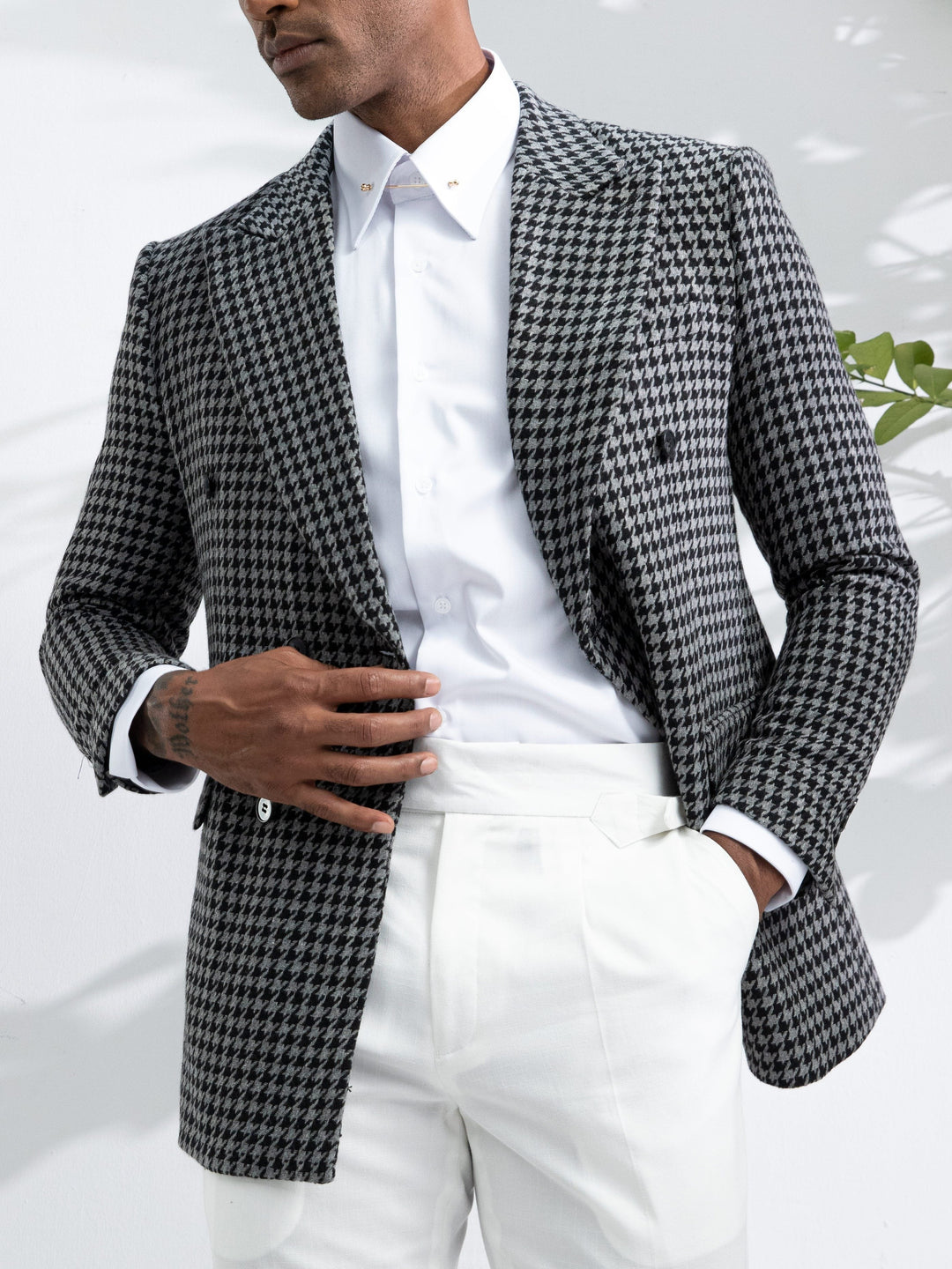 Stylish Checked Men's Blazer - Oliver-S-The Livary