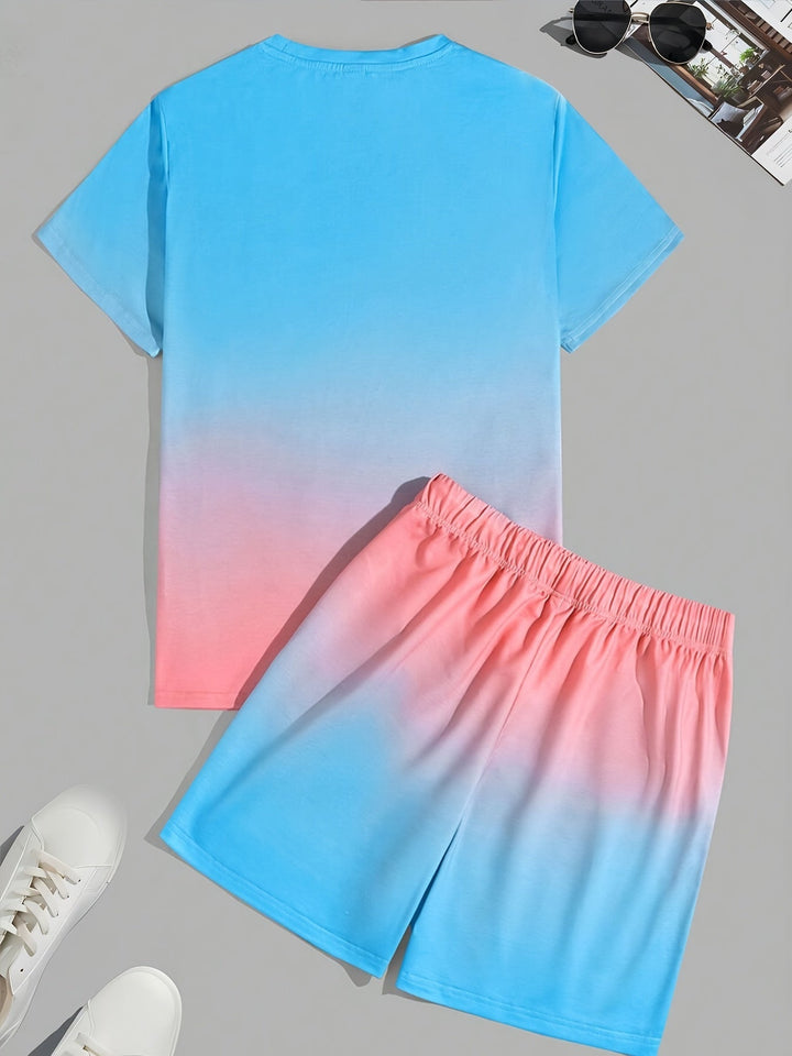 Trendy men's summer set consisting of a T-shirt and shorts - CoolFlex-S-The Livary