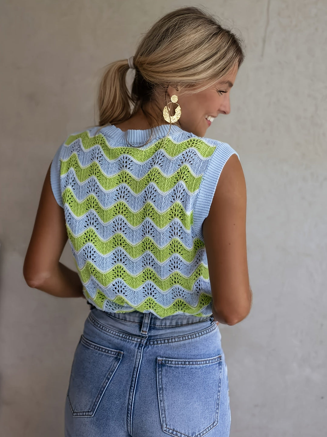 Trendy summer top in knit look | Buy 1, get 1 free - StrickGlow-S-The Livary