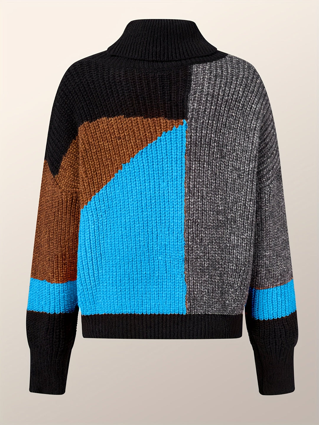 Warm Sweater with Collar - Lorena-Blue-S-The Livary
