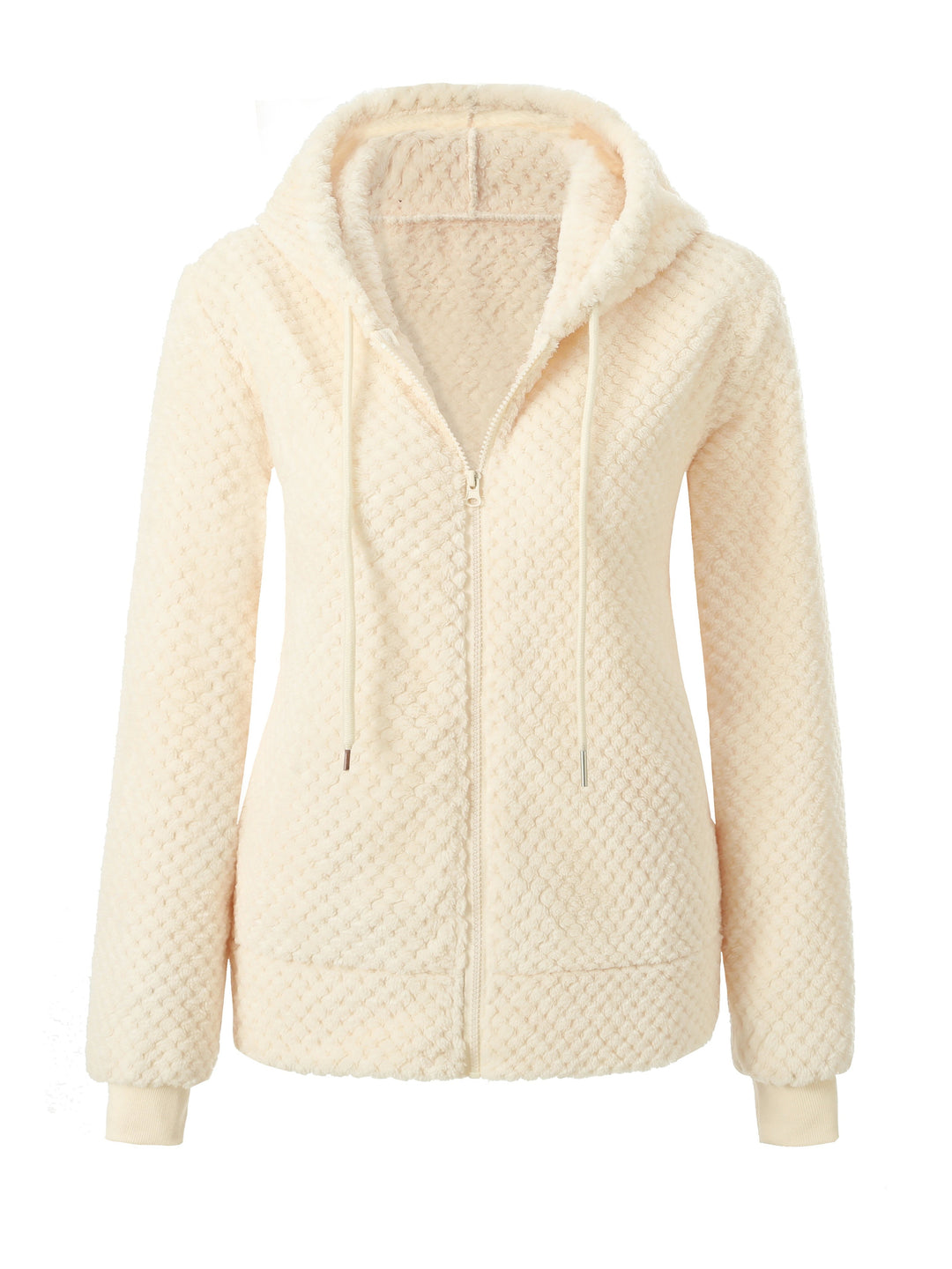 Super Comfy Ladies' Jacket with Warm Lining - Elise-White-S-The Livary