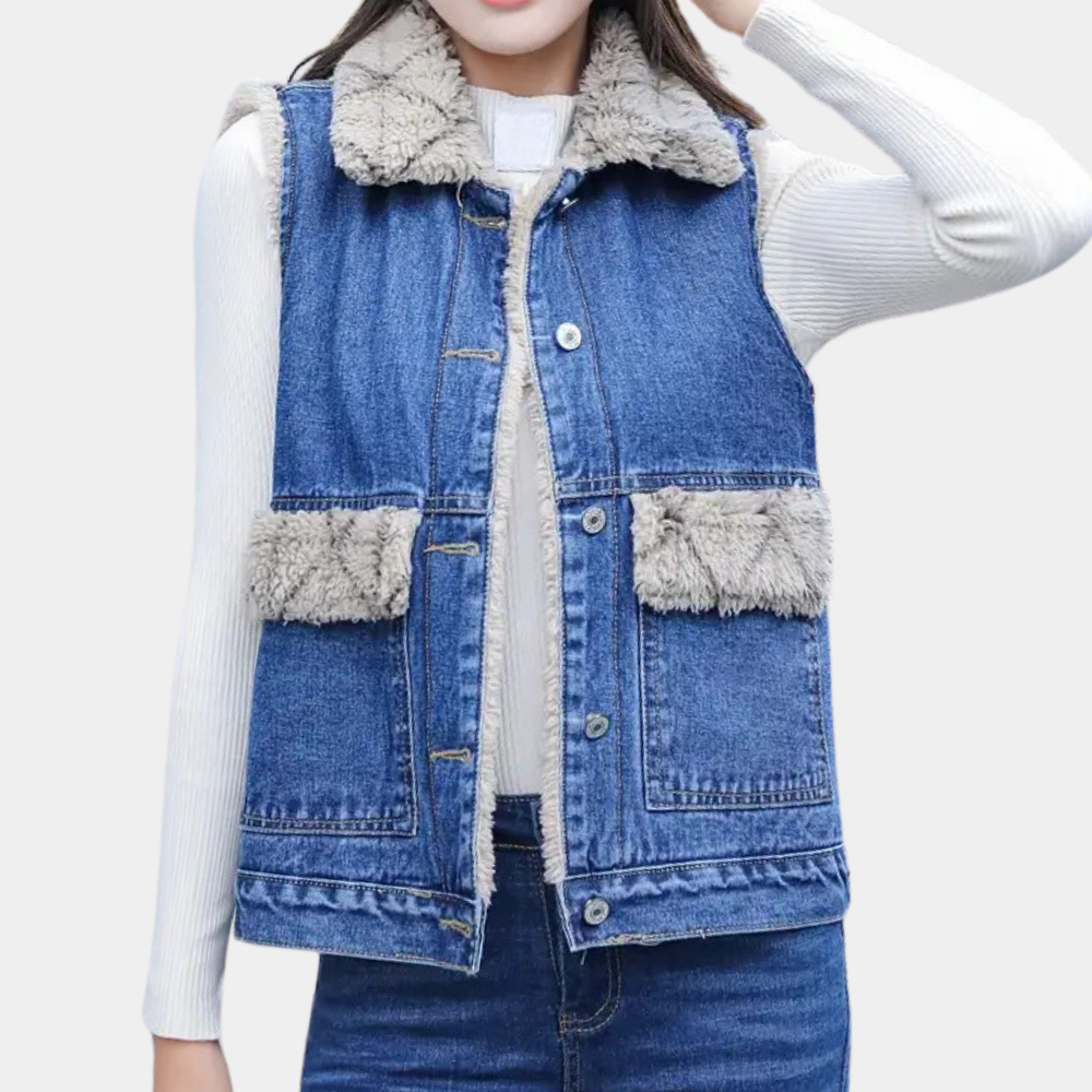 Modern Denim Gilet for Women - Noa-XS-The Livary