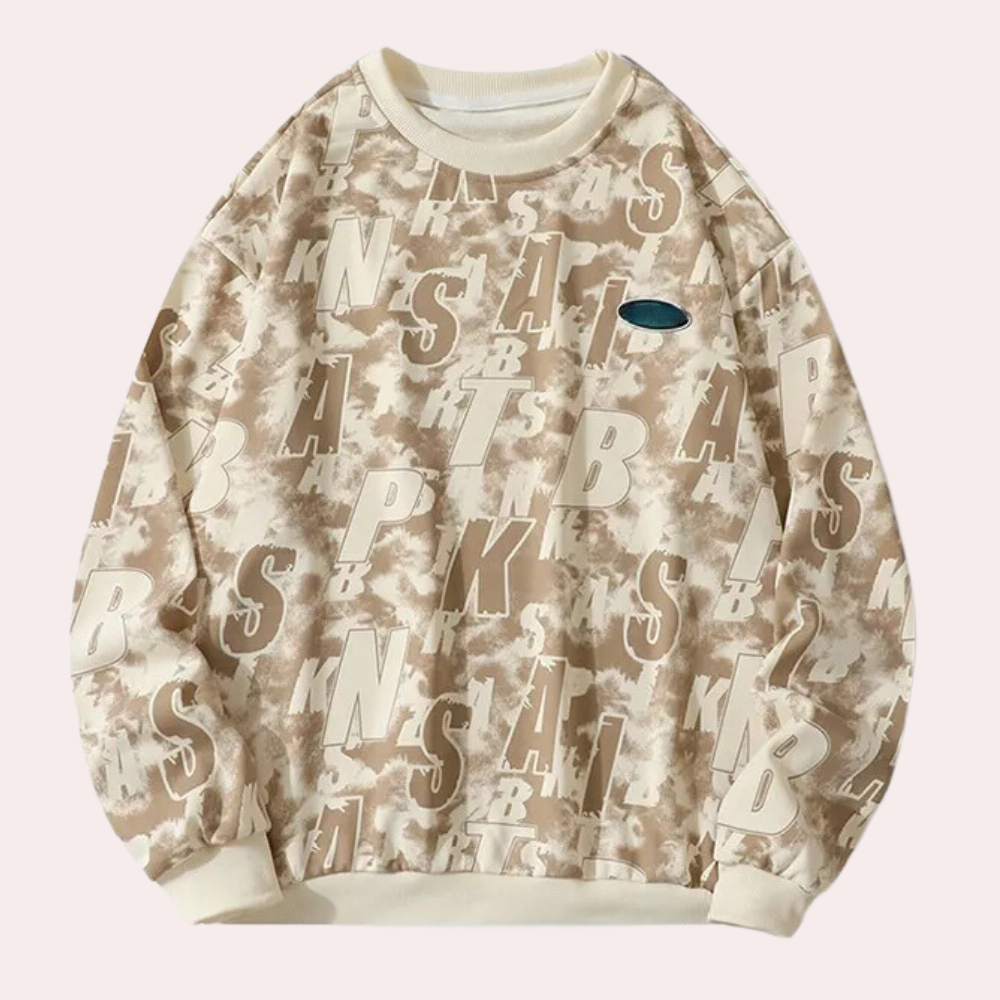 Luxury Sweatshirt for Men - Miles-Khaki-S-The Livary