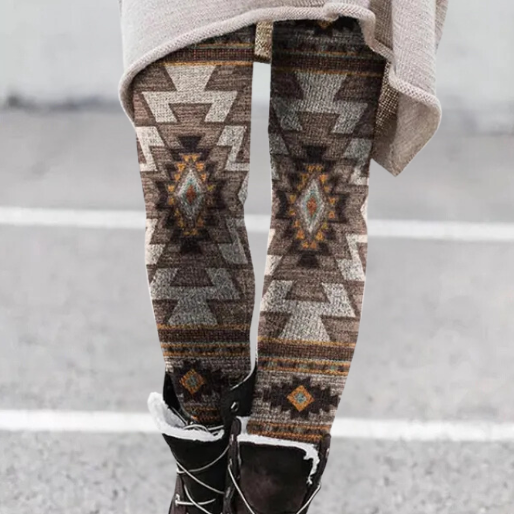 Trendy Stretch Women's Leggings - Kelsey-Khaki-XS-The Livary