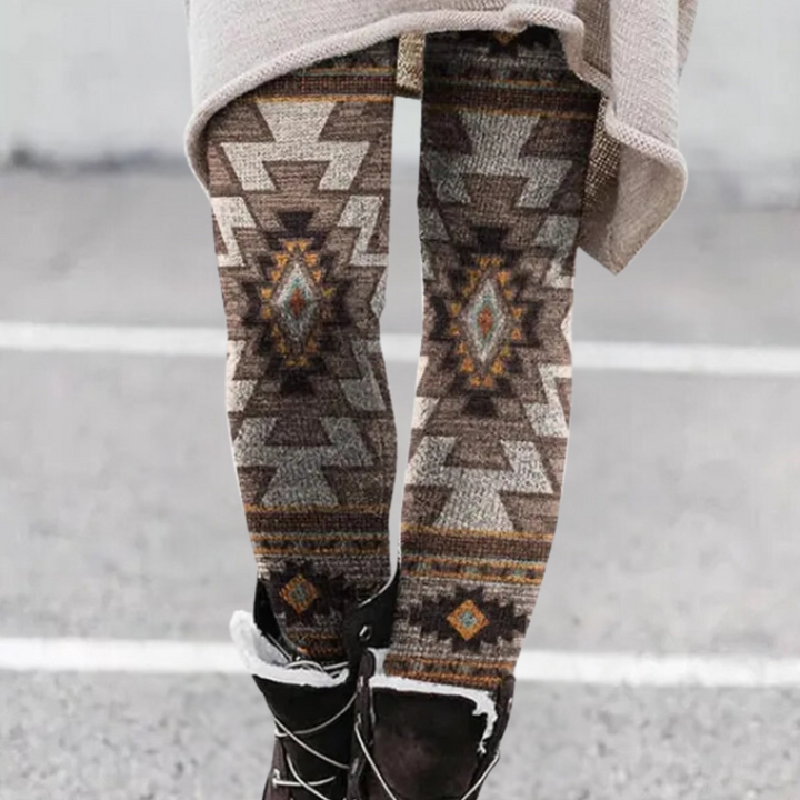 Trendy Stretch Women's Leggings - Kelsey-Khaki-XS-The Livary