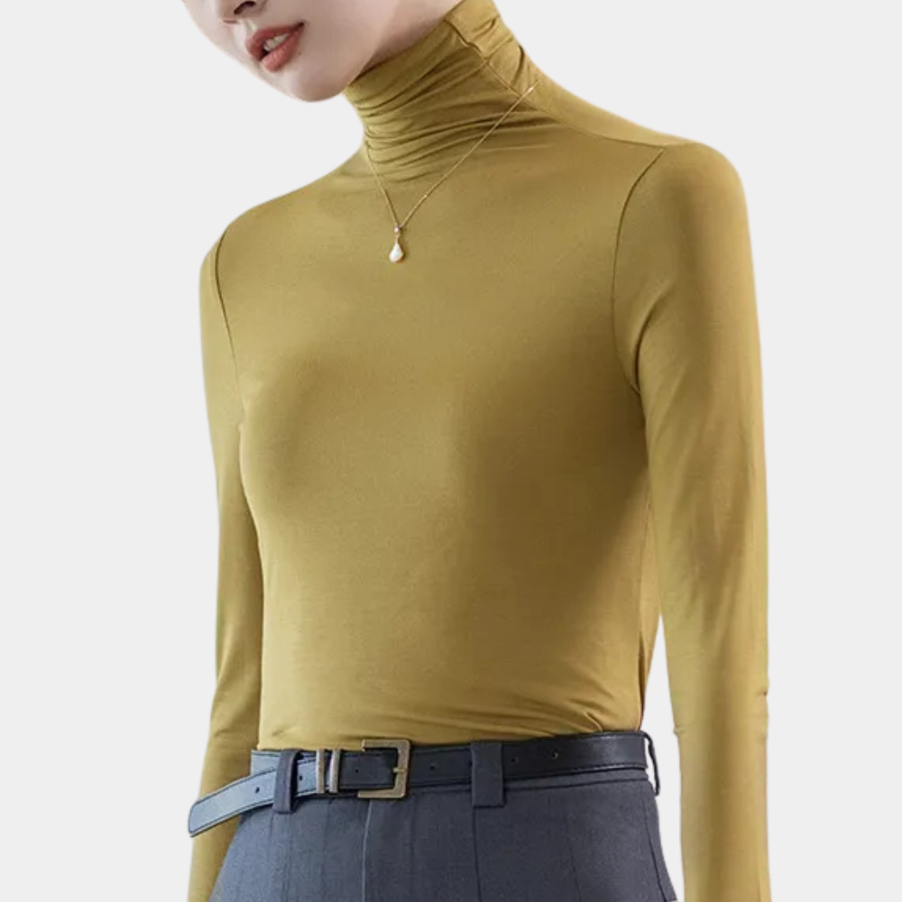 Trendy Ladies Turtleneck - Sienna-Yellow-XS-The Livary
