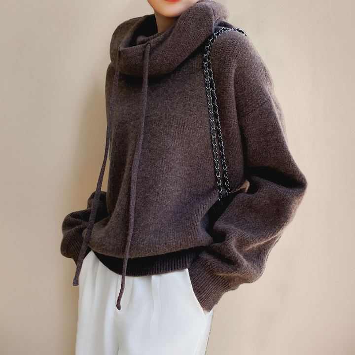Comfortable Merino Wool Women's Sweater - Isabelle-Green-S-The Livary
