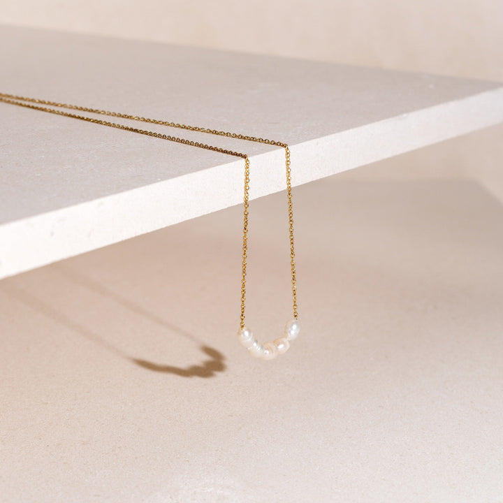 Lovely Necklace with Freshwater Pearls - Celina-The Livary