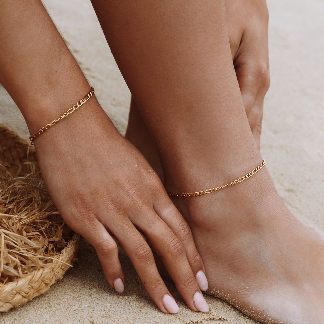 Subtle Ankle Bracelet for Women - Amalfi-Gold-The Livary