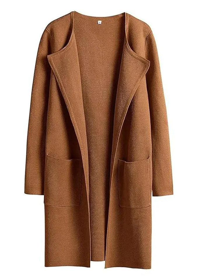 Stylish Ladies' Cardigan - Djamila-Caramel Brown-S (36)-The Livary