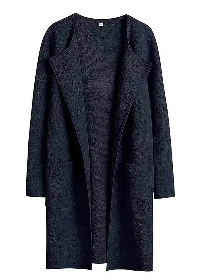 Stylish Ladies' Cardigan - Djamila-Navy-S (36)-The Livary