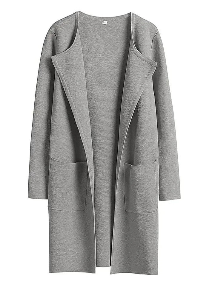 Stylish Ladies' Cardigan - Djamila-Gray-S (36)-The Livary