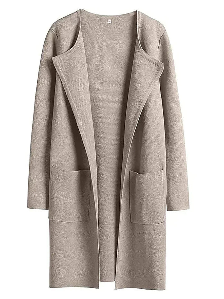 Stylish Ladies' Cardigan - Djamila-Grijs Abrikoos-S (36)-The Livary