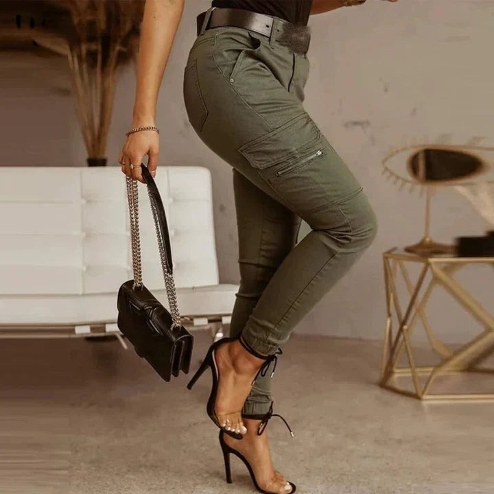 Ladies Cargo Jeans - Livia-Gray-XS-The Livary