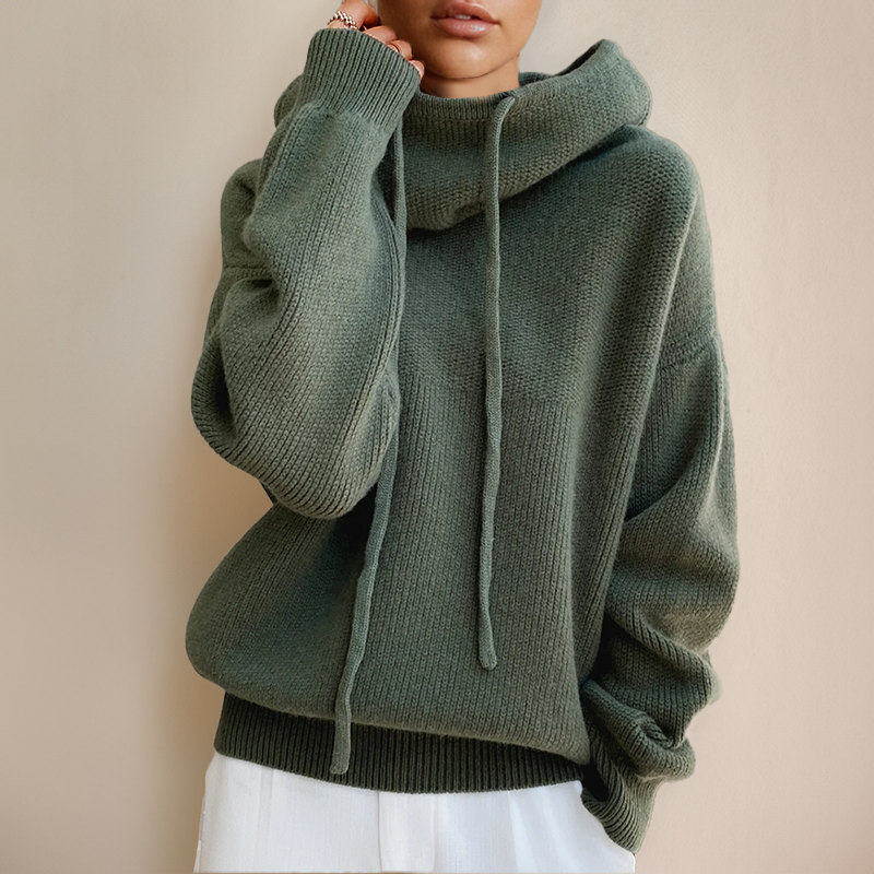 Comfortable Merino Wool Women's Sweater - Isabelle-Green-S-The Livary