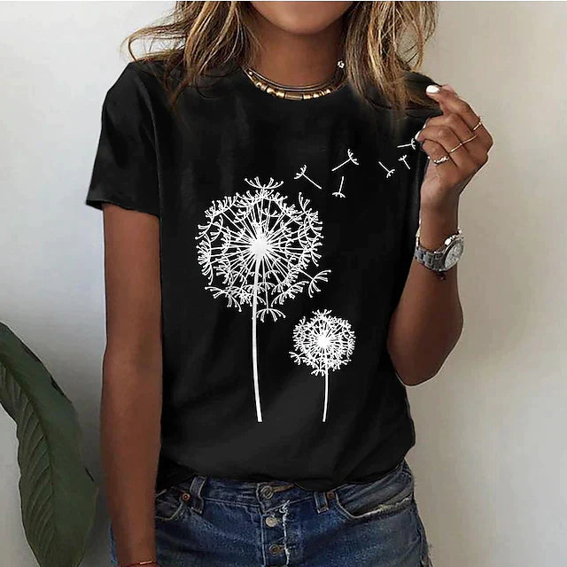 Comfortable women's t-shirt with round neck & soft fabric – Rhea-Black-2XS-The Livary