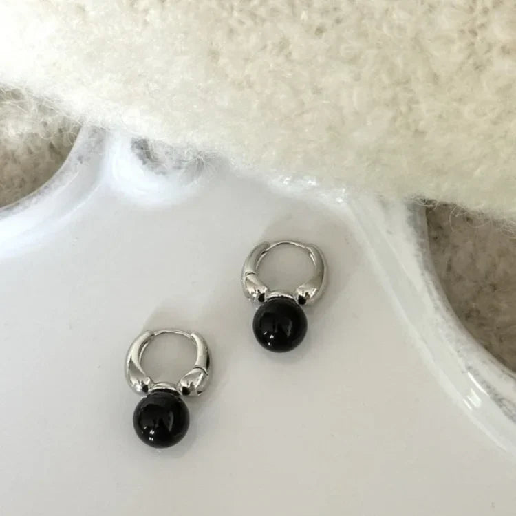 Stylish Black Onyx Earrings - Lina-The Livary