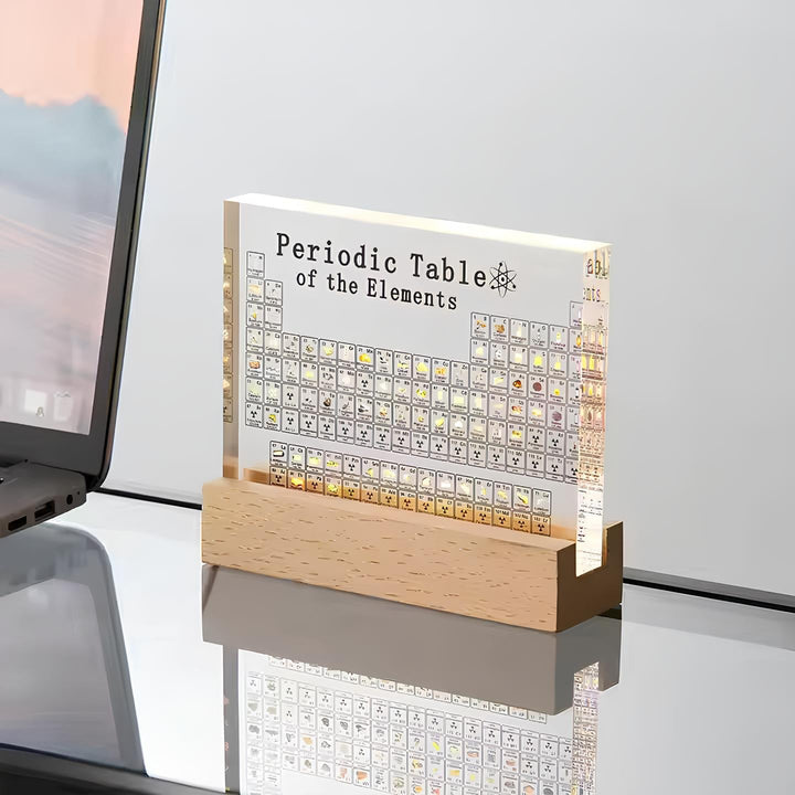 Illuminated Periodic Table with Real Elements - Elementa-Small-The Livary