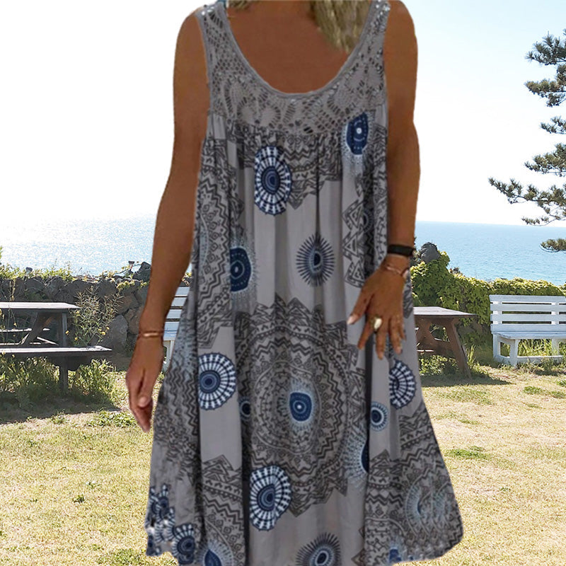 Sleeveless Summer Dress – Miranda | Airy & Comfortable-Coffee brown-S-The Livary