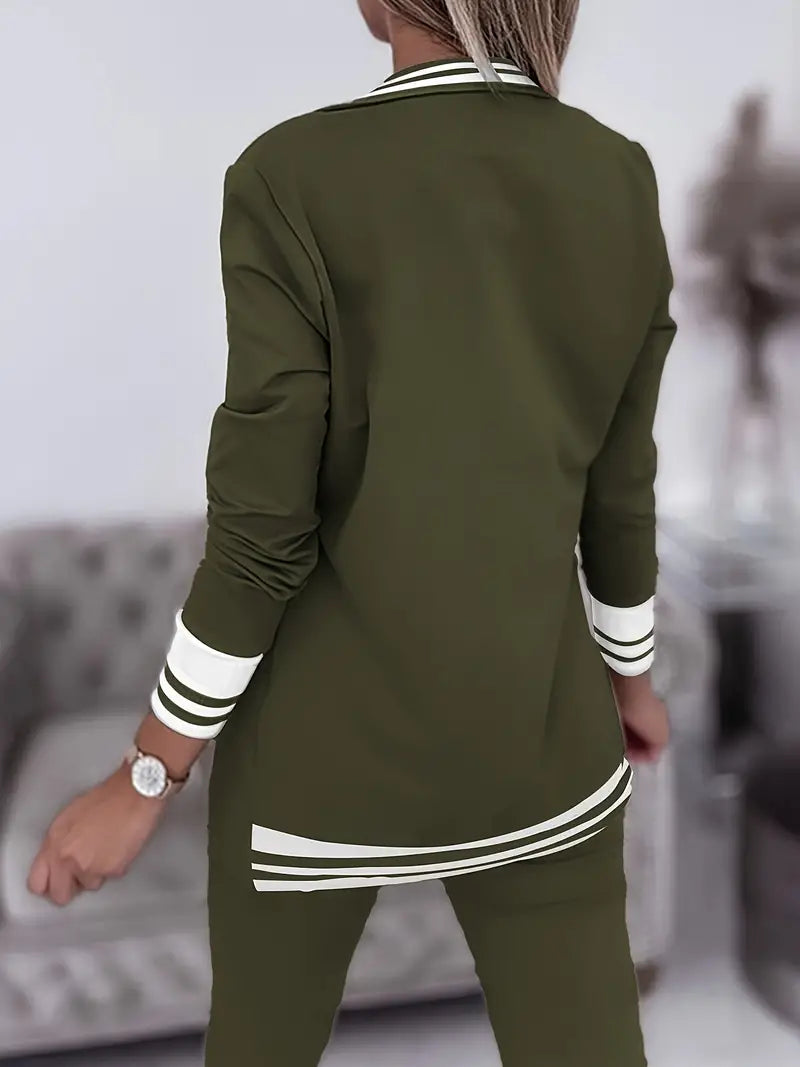 Casual Streetwear Striped Set - Sophie-Pink-M-The Livary