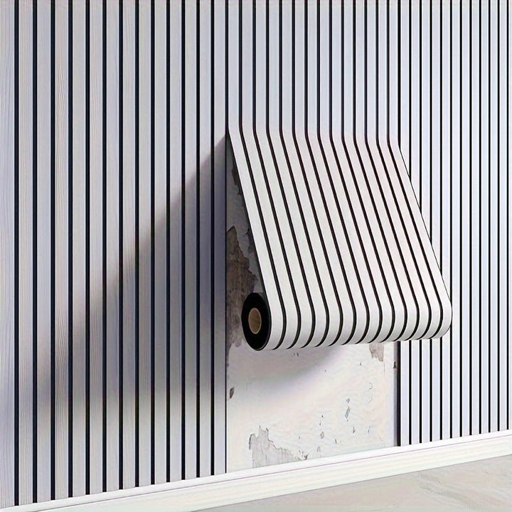 3D Self-adhesive Wall Panels with Realistic Wood Appearance - Wallvera-White-1 roll-The Livary