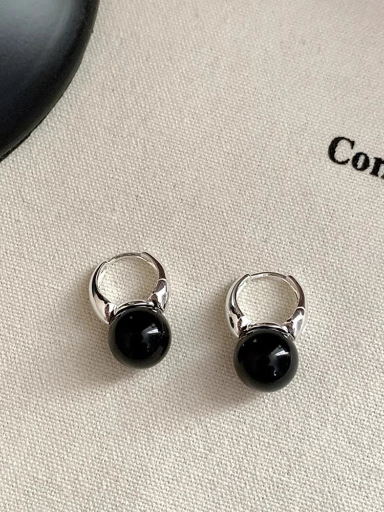 Stylish Black Onyx Earrings - Lina-The Livary