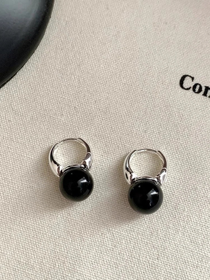 Stylish Black Onyx Earrings - Lina-The Livary