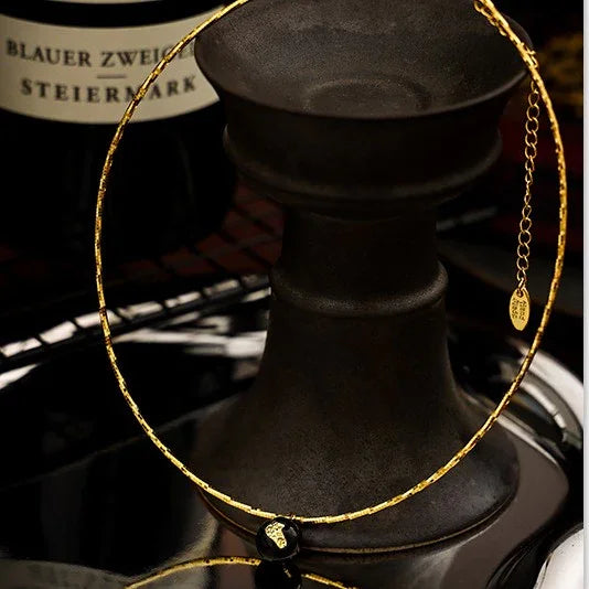 Vintage Golden Crack Necklace - Iris-The Livary