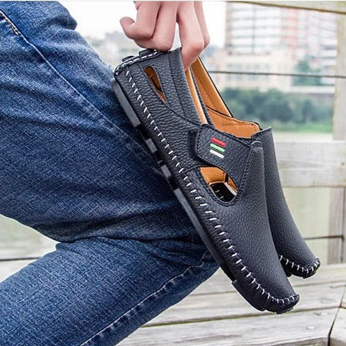 Comfortable Slip-On Casual Shoes for Men – Lightweight & Breathable – Matteo-Black-5-The Livary