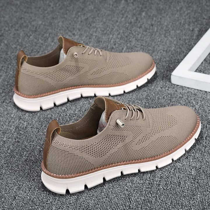 Breathable mesh summer shoes for men - Colin-Khaki-6.5-The Livary