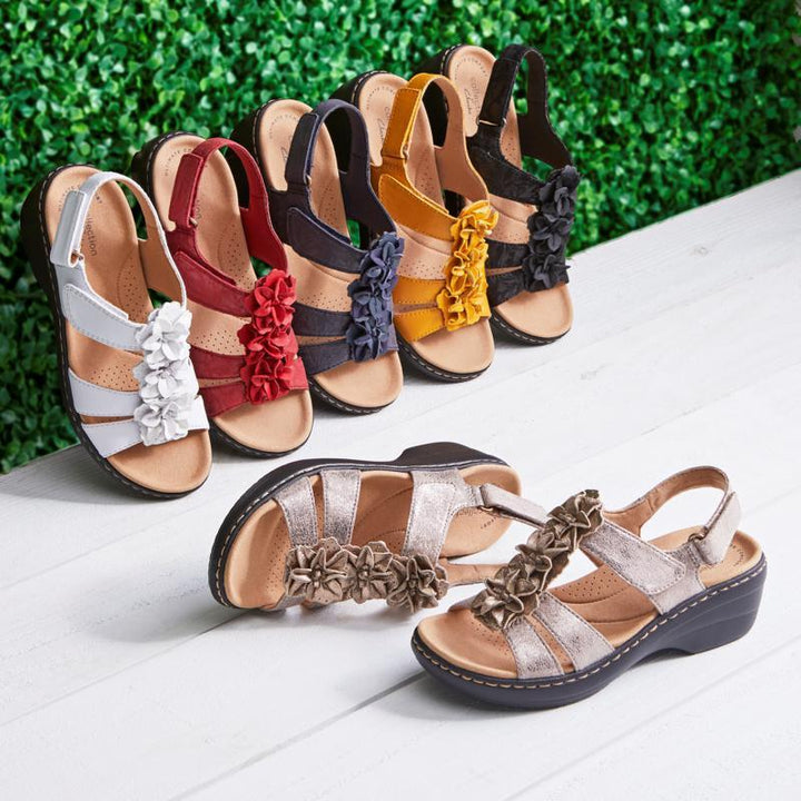 Orthopaedic women's sandals in summer style - Moana-Yellow-3-The Livary