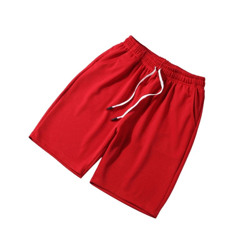 Breathable & lightweight men's leisure shorts for sports & everyday wear – Kiano-Red-L-The Livary