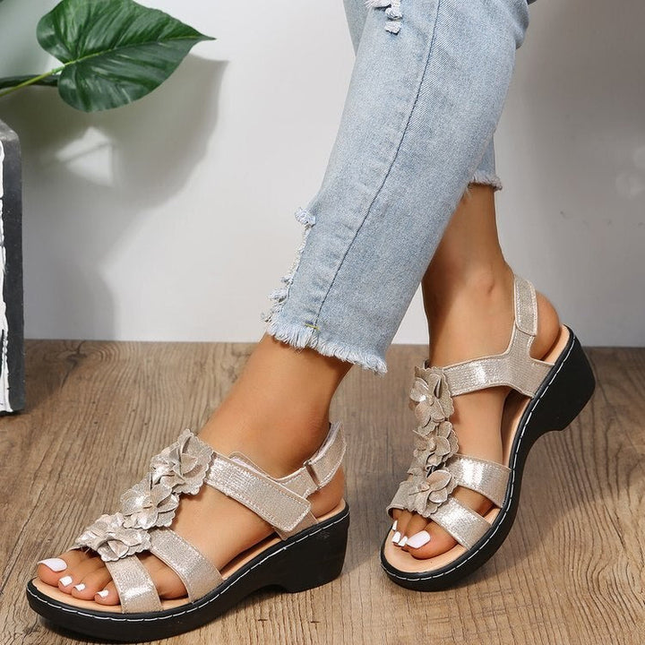 Retro summer sandals for women – Aurelia-Yellow-2.5-The Livary