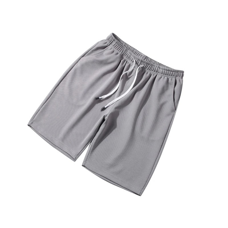 Breathable & lightweight men's leisure shorts for sports & everyday wear – Kiano-Grey-L-The Livary