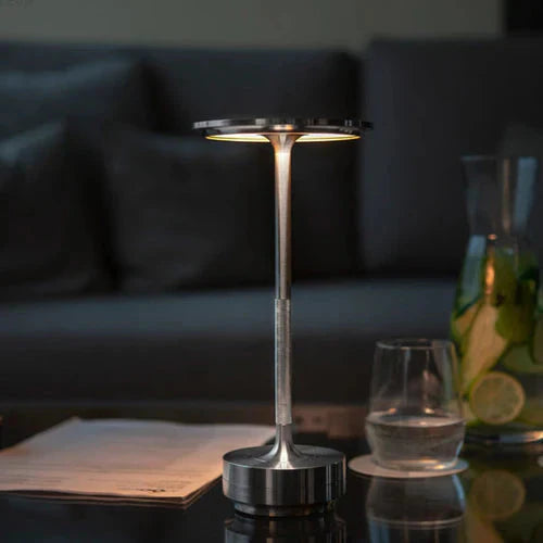Wireless USB Rechargeable Design Table Lamp - GlowBeam-Gold-The Livary