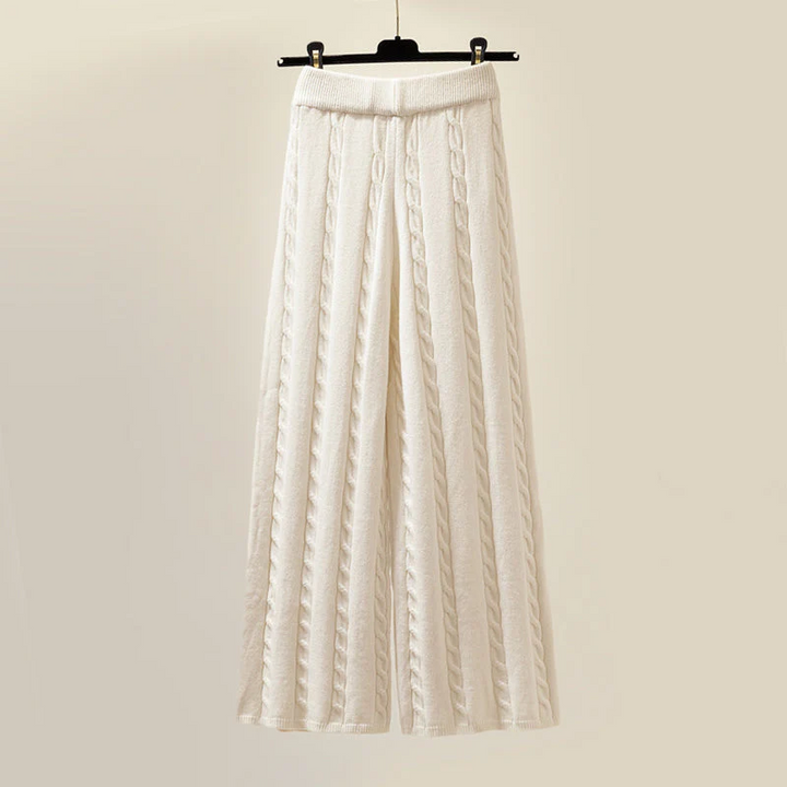 Stylish Knitted Clothing Set - Sofie-Trousers-S-The Livary