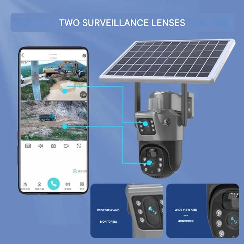 Wireless 4K Security Camera with Solar Panel – DualGuard 4K-4G-The Livary
