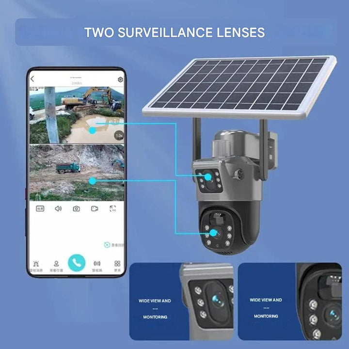 Wireless 4K Security Camera with Solar Panel – DualGuard 4K-4G-The Livary