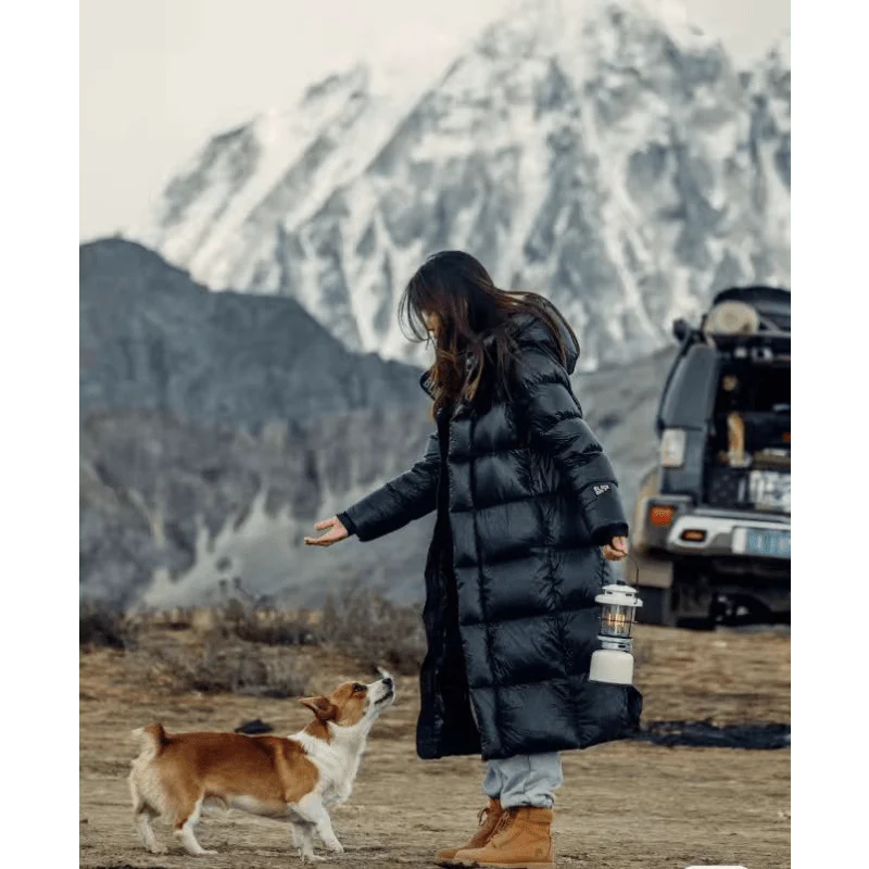 Stylish Long Quilted Winter Coat for Women - Mila-Black-S-The Livary