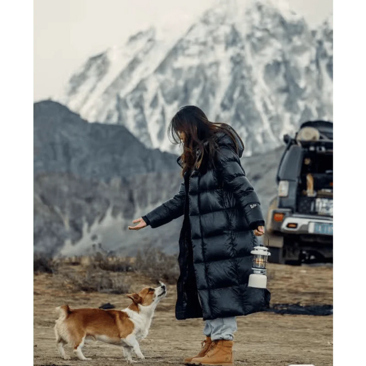 Stylish Long Quilted Winter Coat for Women - Mila-Black-S-The Livary