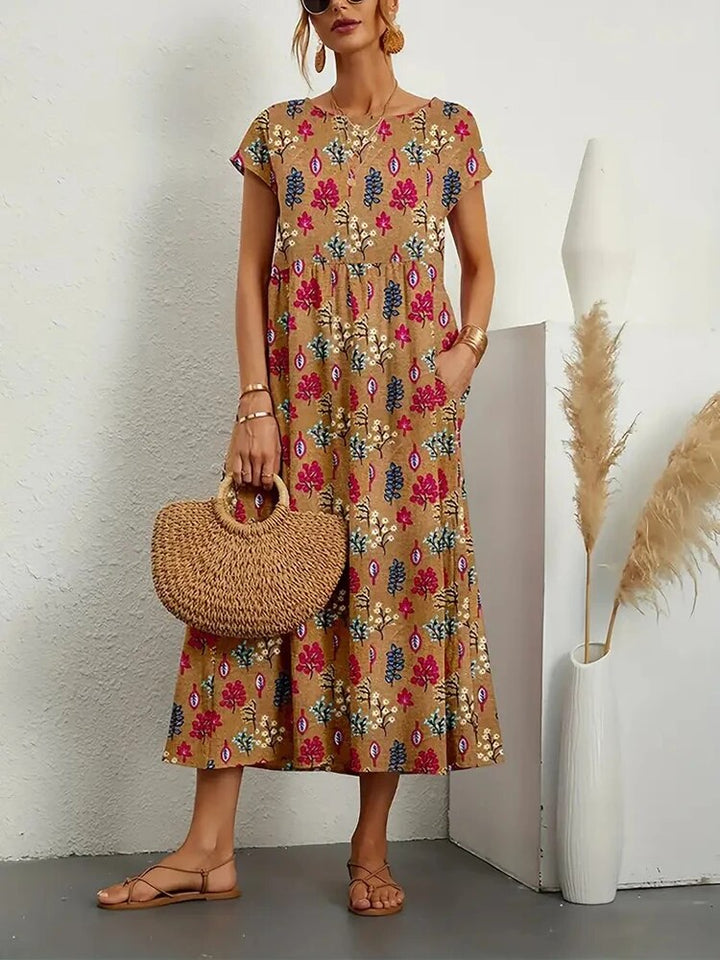 Airy cotton dress – Isadora-Brown-S-The Livary
