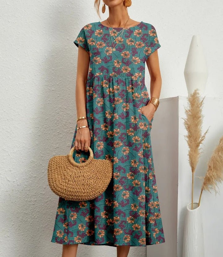 Airy cotton dress – Isadora-Blue-S-The Livary