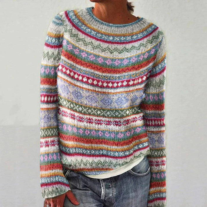 Trendy Printed Women's Sweater - Elara-S-The Livary