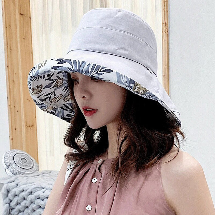Ladies' sun hat with wide brim - Emilia-Black-The Livary