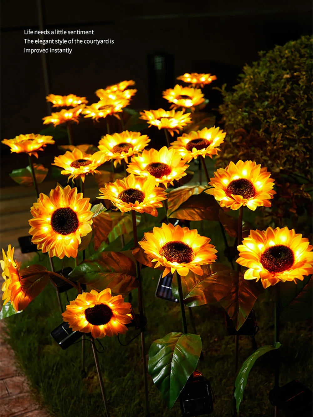 Waterproof Solar Energy Sunflower Lamp - SolarBloom-1-The Livary
